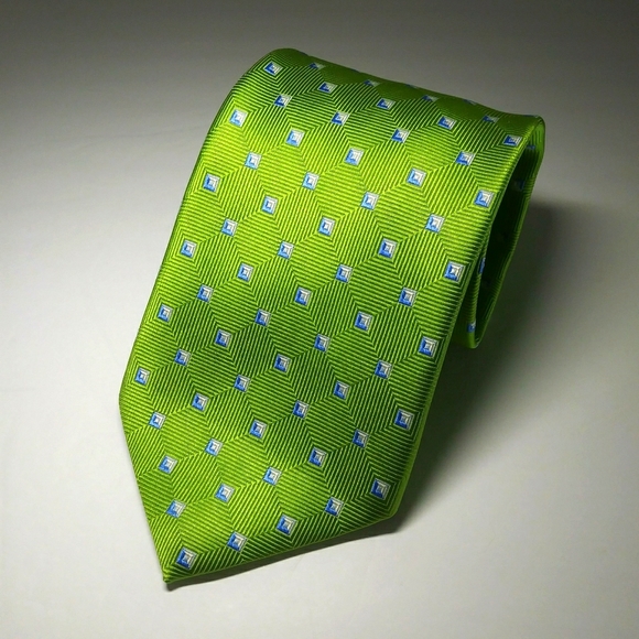 Brooks Brothers Men's Pure Silk Lime Green Tie - Picture 1 of 12
